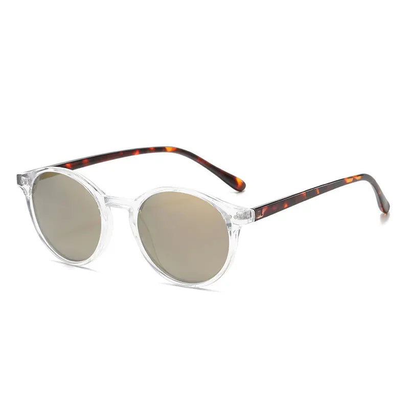 Women's Sunglasses | Polarized & UV400 | Round Leopard Frame