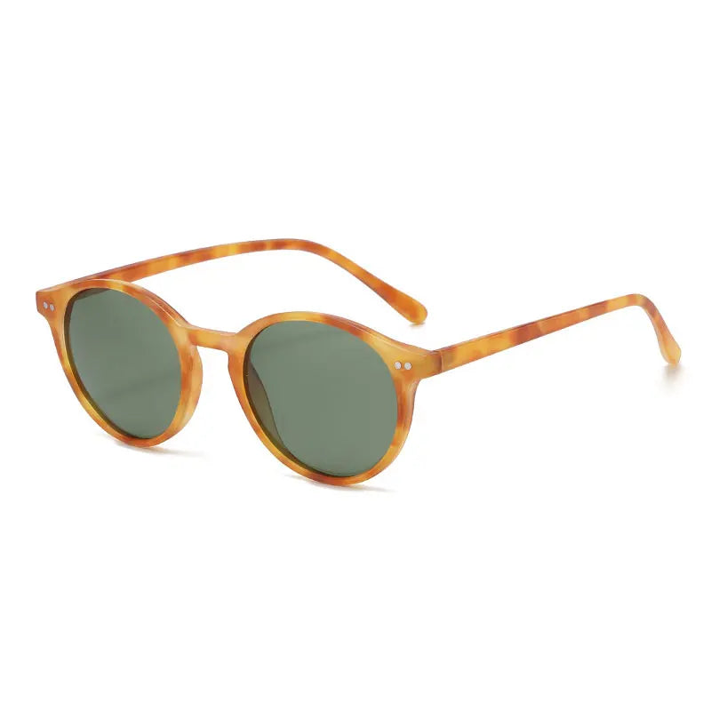 Women's Sunglasses | Polarized & UV400 | Round Leopard Frame