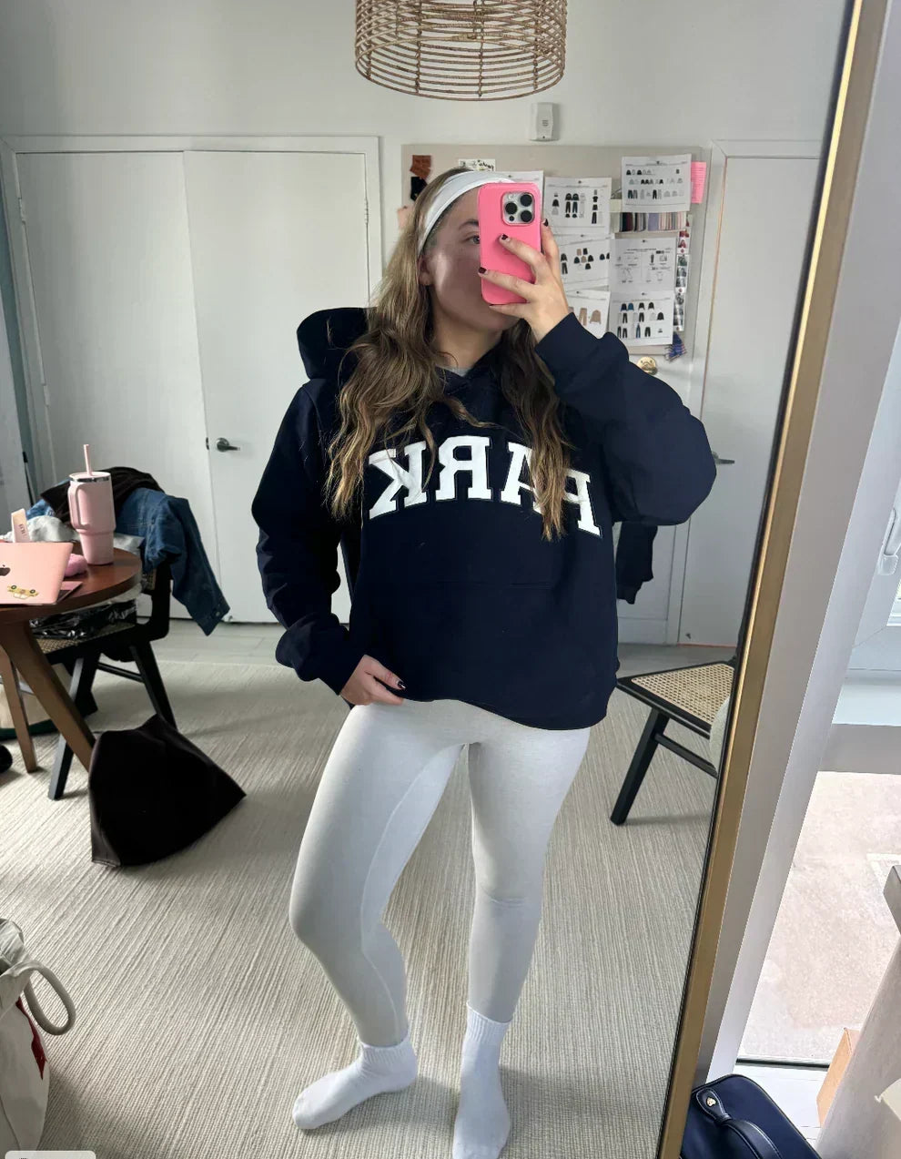Women's Sweatshirt | Oversized Collegiate Chenille Letter Long Sleeve