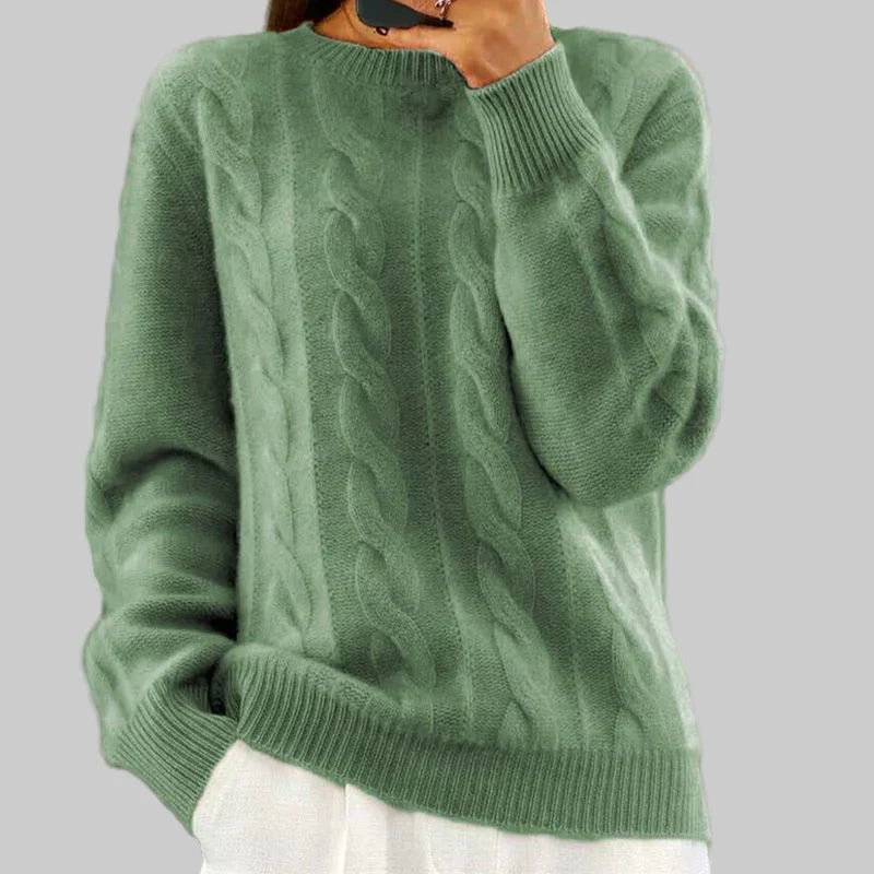 Women's Warm Knitted Sweater – Cosy Layering Piece