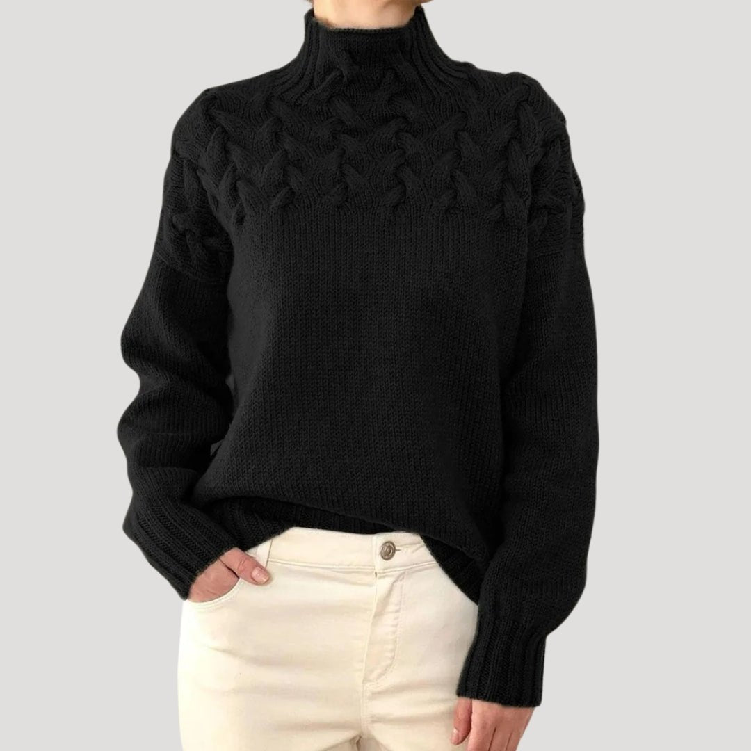 Sabelline | Cable Knit Turtleneck Sweater