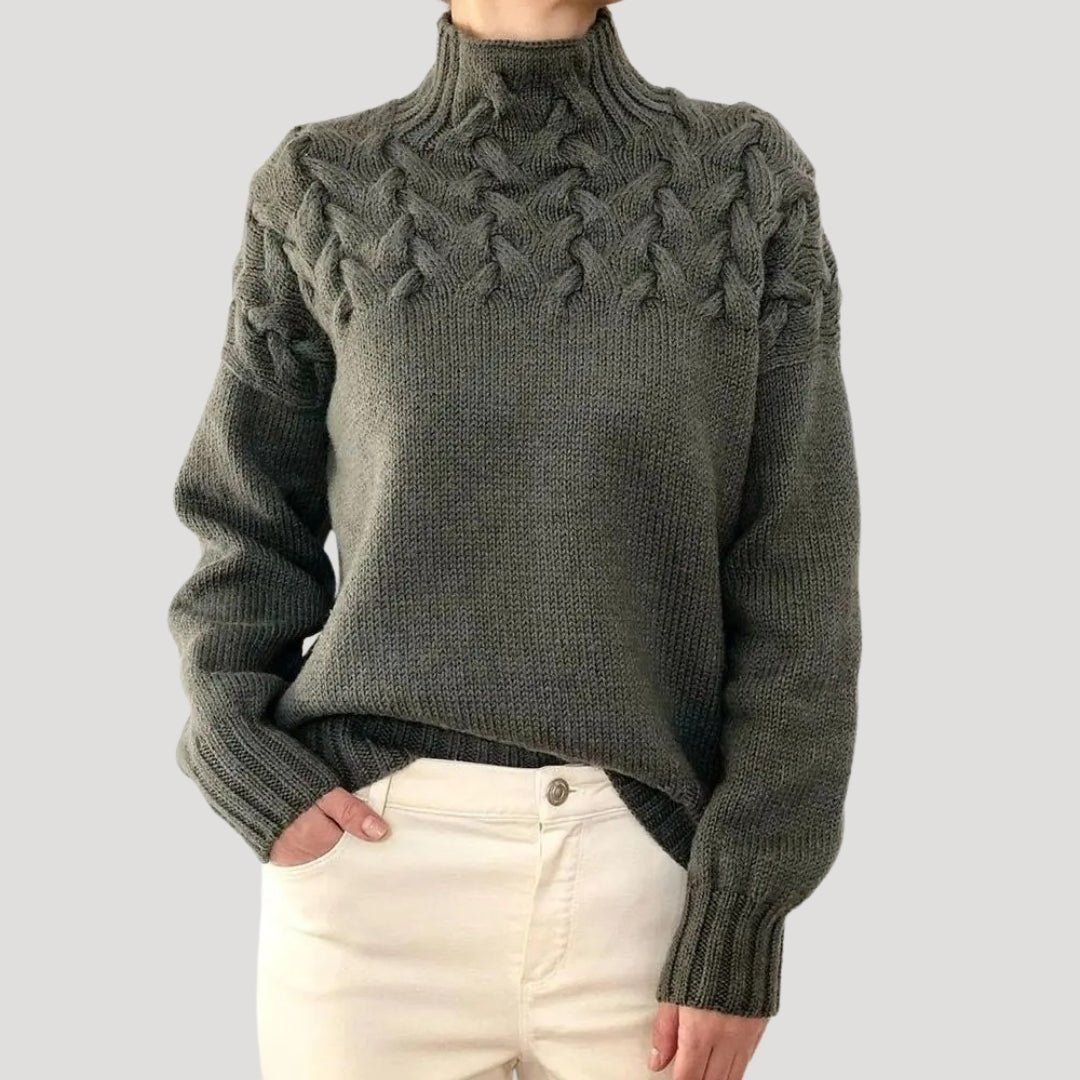 Sabelline | Cable Knit Turtleneck Sweater