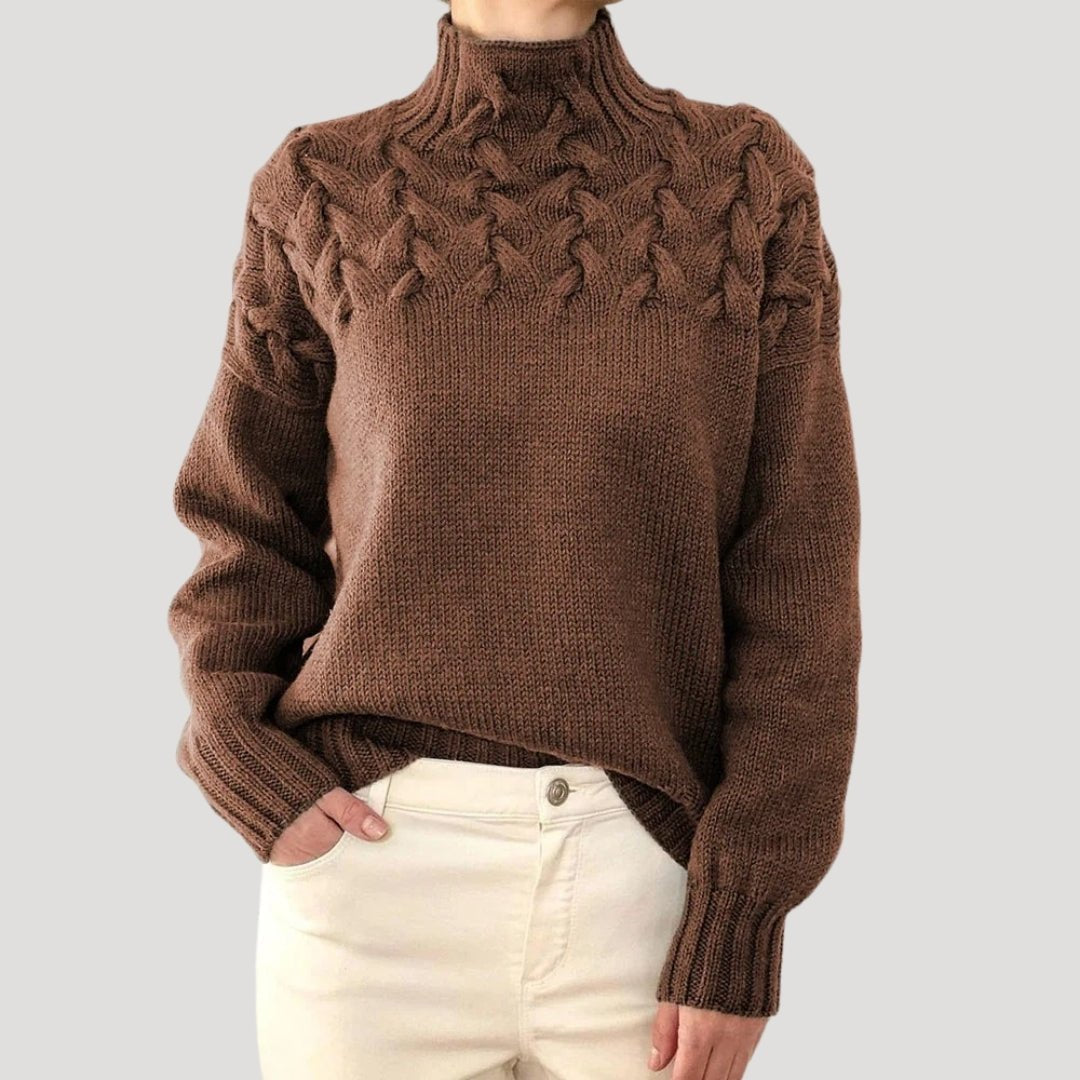 Sabelline | Cable Knit Turtleneck Sweater