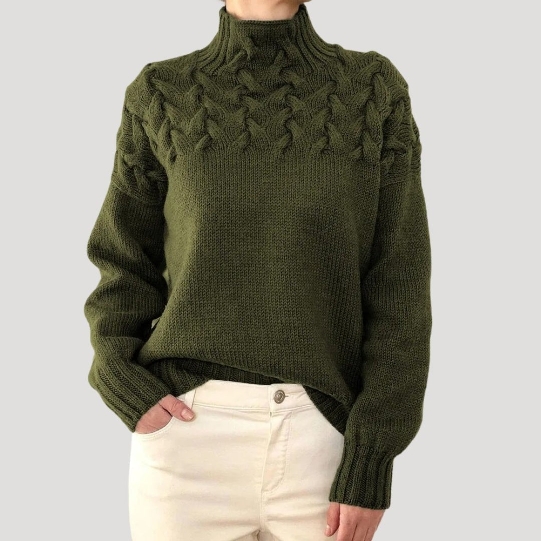 Sabelline | Cable Knit Turtleneck Sweater