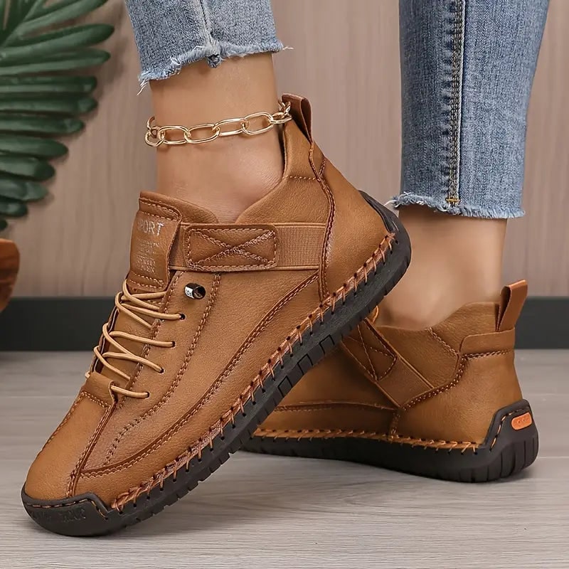 Women's Casual Slip on Sneakers with Whipstitch Detail and Comfort Everyday Wear