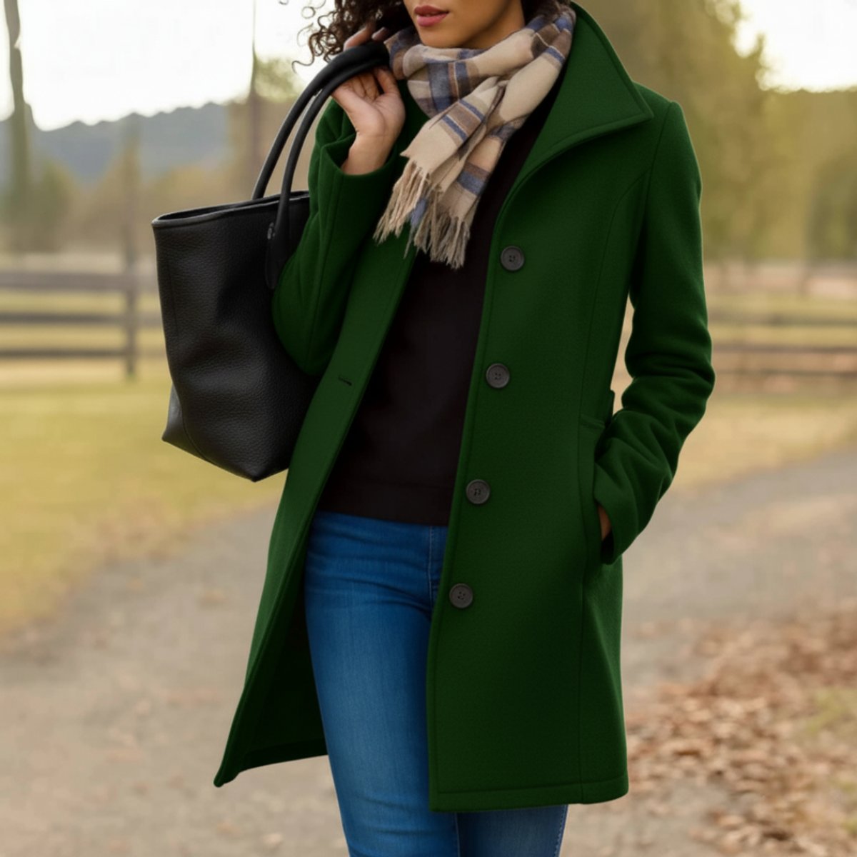 Constance | Mid-Length Button-Up Winter Coat