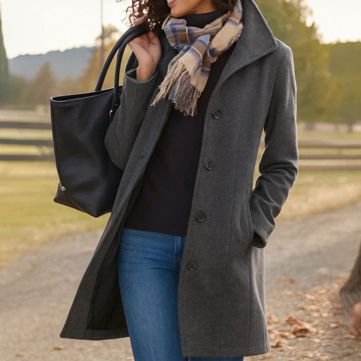 Constance | Mid-Length Button-Up Winter Coat