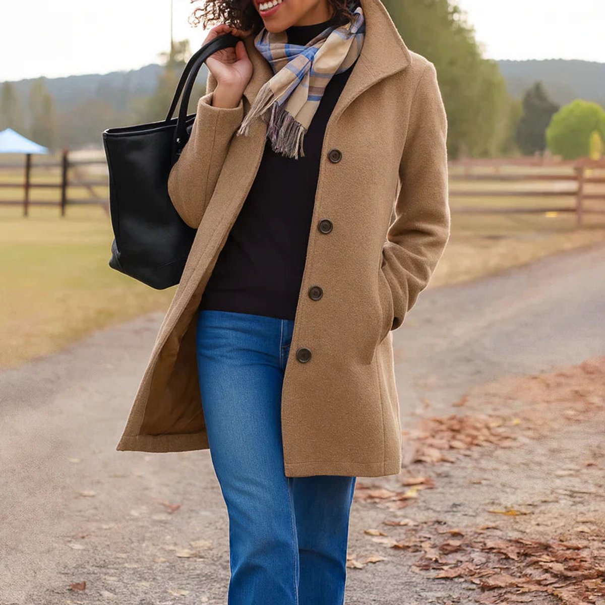 Constance | Mid-Length Button-Up Winter Coat