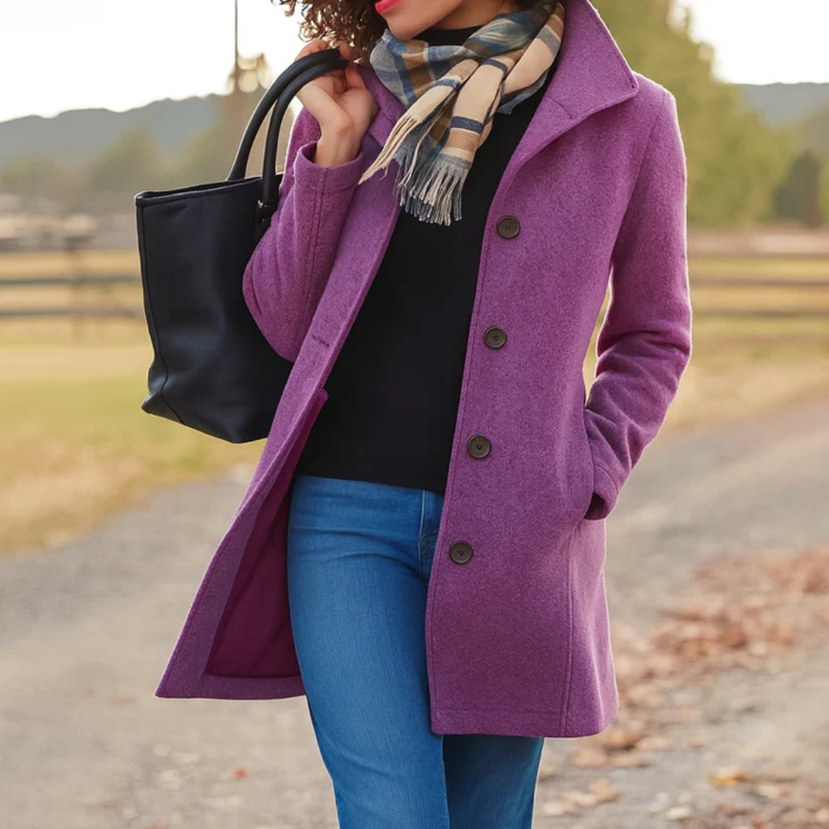 Constance | Mid-Length Button-Up Winter Coat
