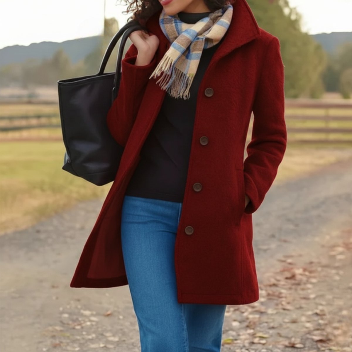 Constance | Mid-Length Button-Up Winter Coat