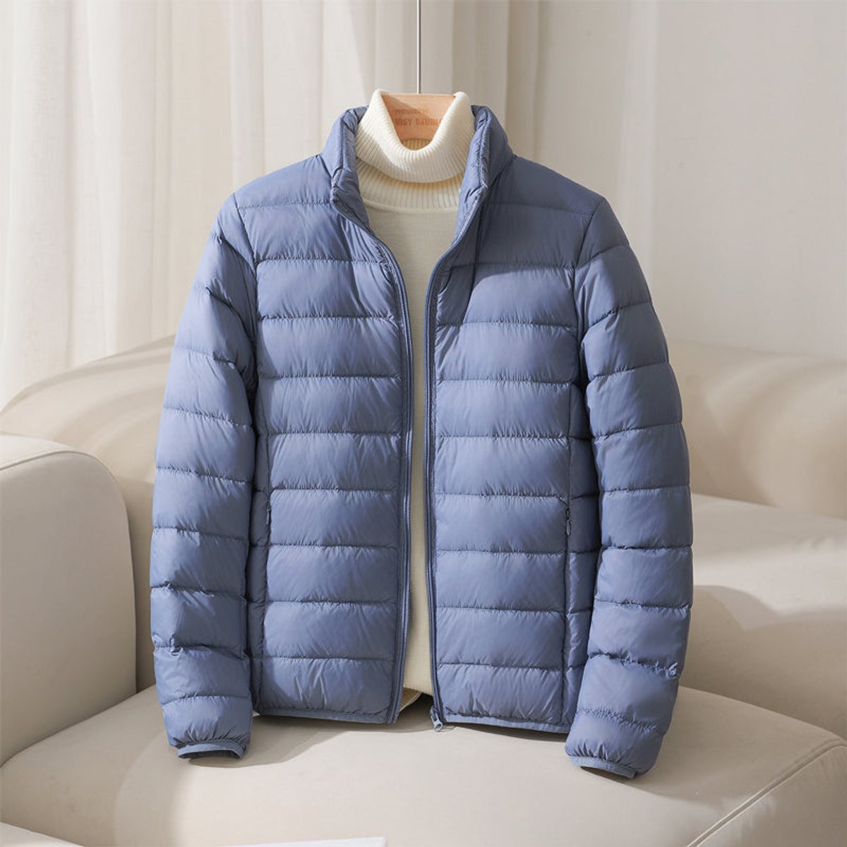 Naomi | Lightweight Quilted Stand Collar Puffer Jacket