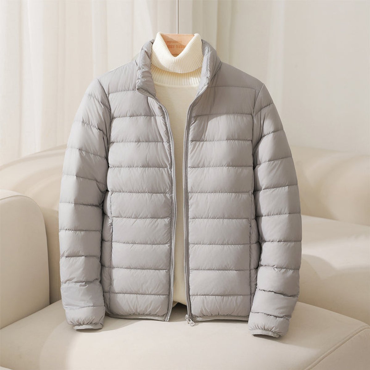 Naomi | Lightweight Quilted Stand Collar Puffer Jacket