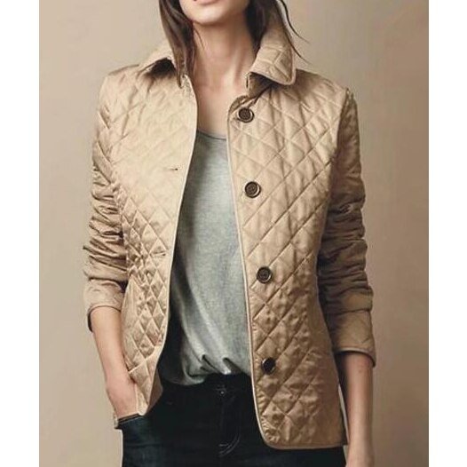 Daisy | Diamond-Quilted Button-Through Tailored Quilted Jacket