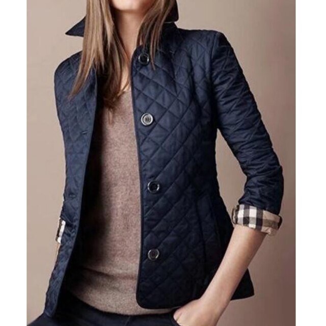 Daisy | Diamond-Quilted Button-Through Tailored Quilted Jacket