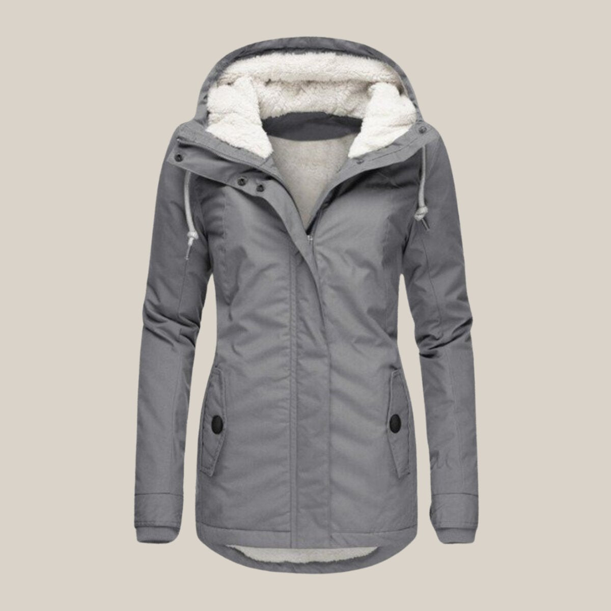 Susannah | Fleece-Lined Hooded Windproof Puffer Jacket