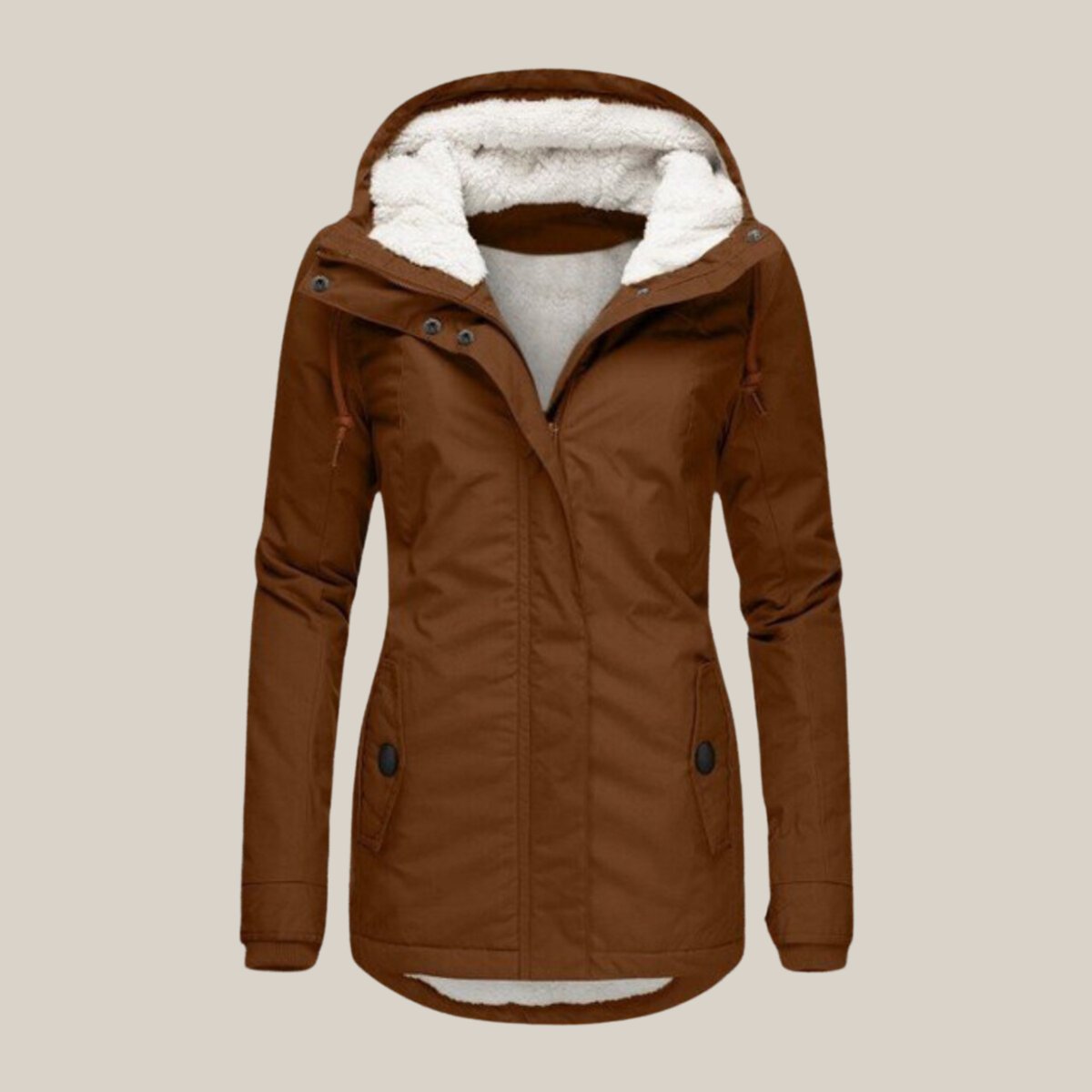 Susannah | Fleece-Lined Hooded Windproof Puffer Jacket