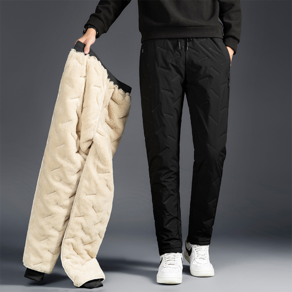 Women's Fleece Lined Joggers Sweatpants with Waterproof Quilted Shell