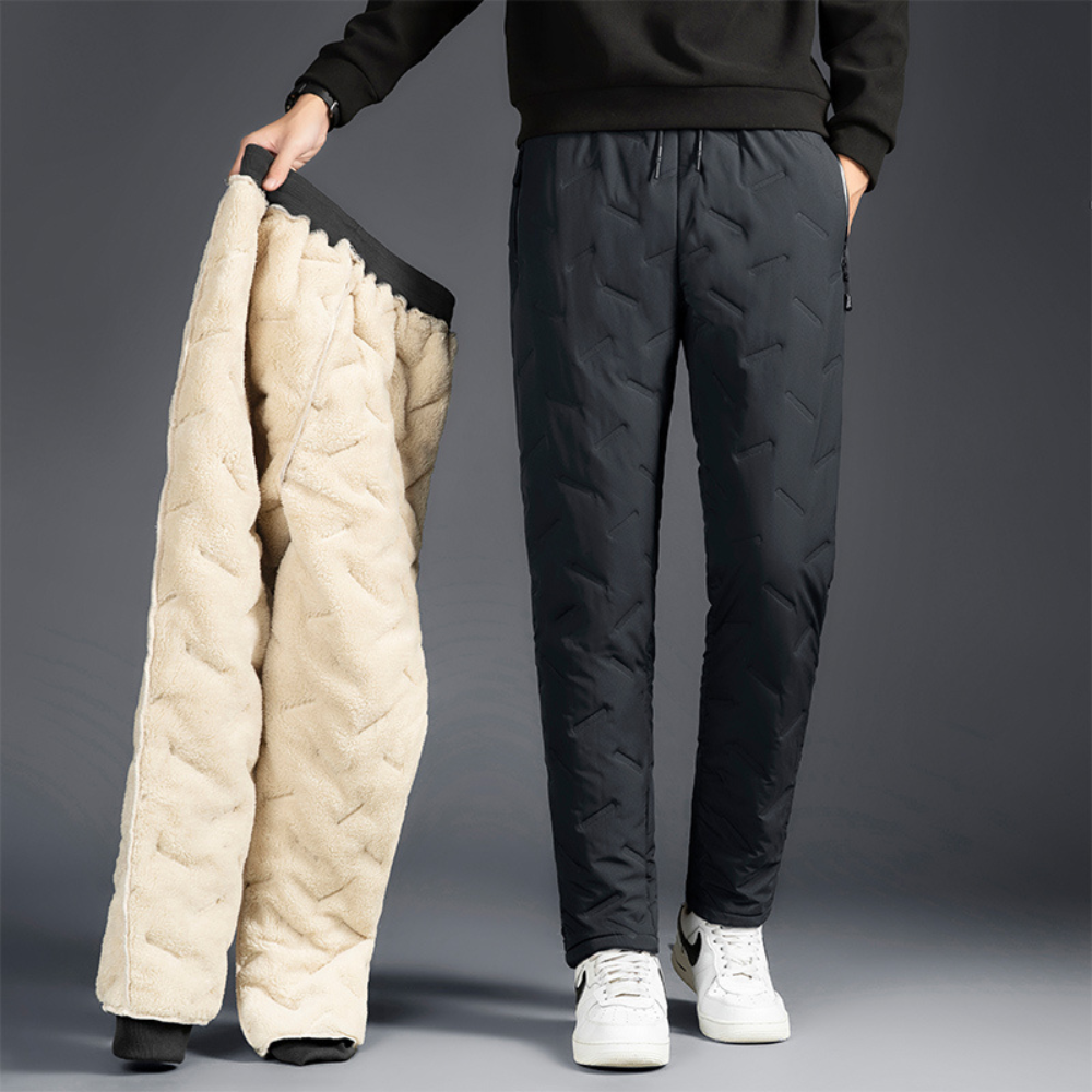 Women's Fleece Lined Joggers Sweatpants with Waterproof Quilted Shell