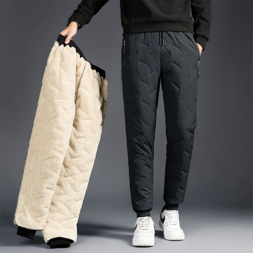 Women's Fleece Lined Joggers Sweatpants with Waterproof Quilted Shell