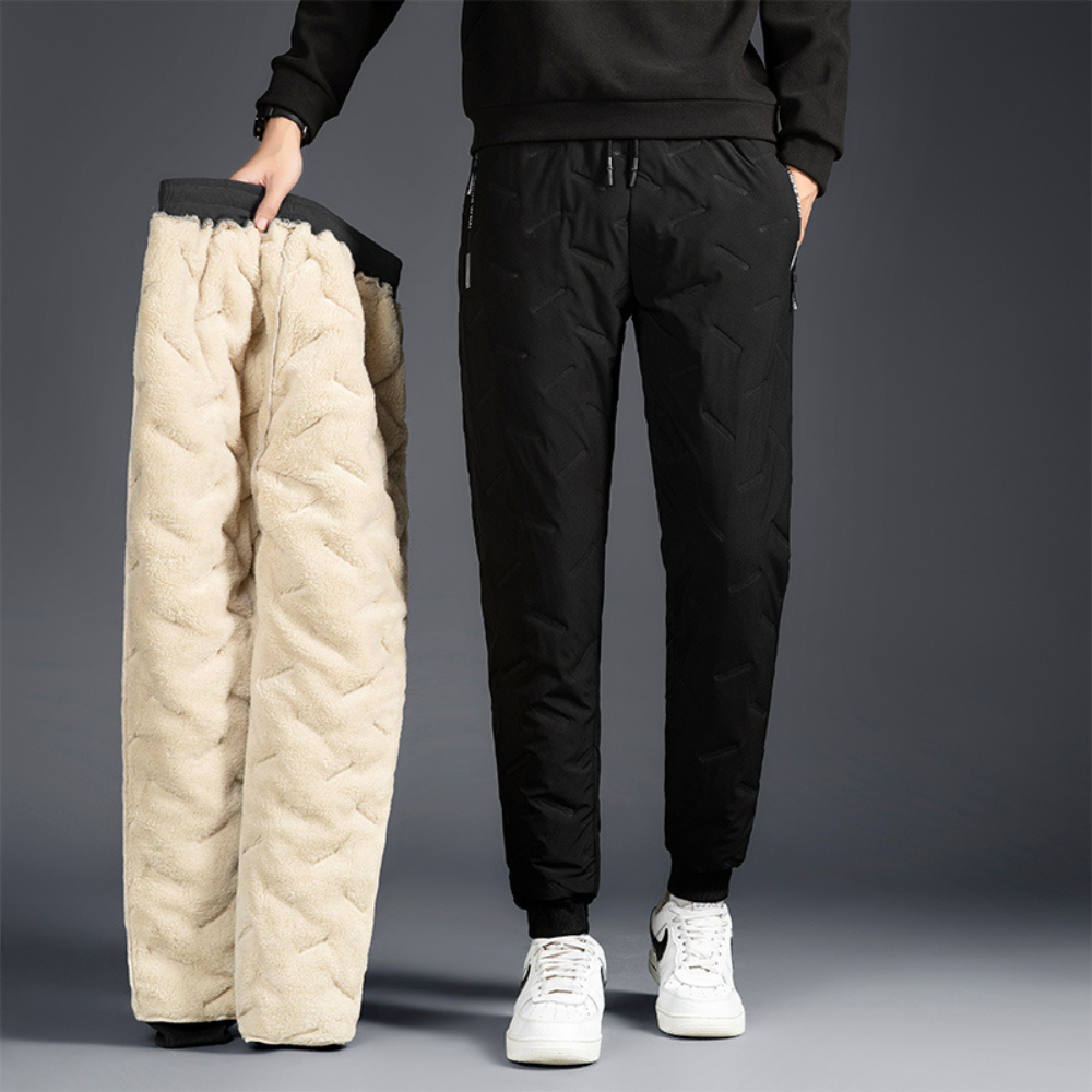 Women's Fleece Lined Joggers Sweatpants with Waterproof Quilted Shell