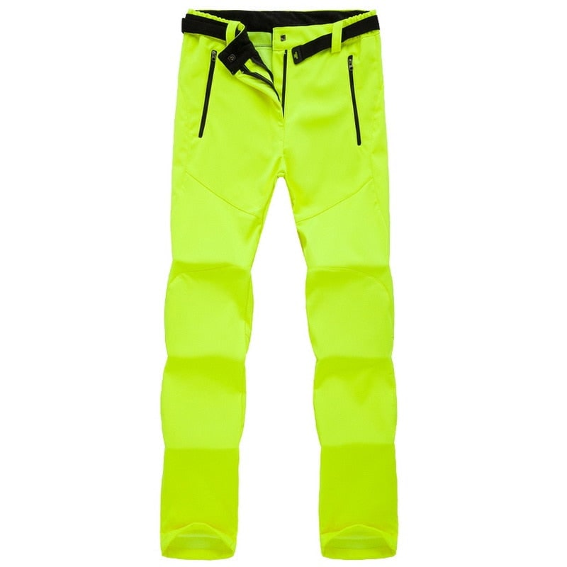 Women's Fleece Lined Softshell Hiking Pants with Water Resistant Straight Leg