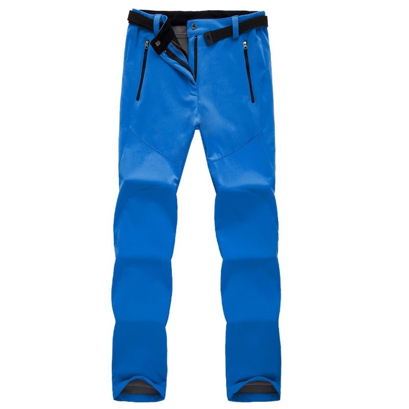 Women's Fleece Lined Softshell Hiking Pants with Water Resistant Straight Leg