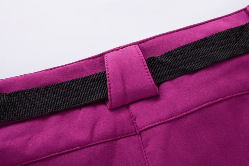 Women's Fleece Lined Softshell Hiking Pants with Water Resistant Straight Leg