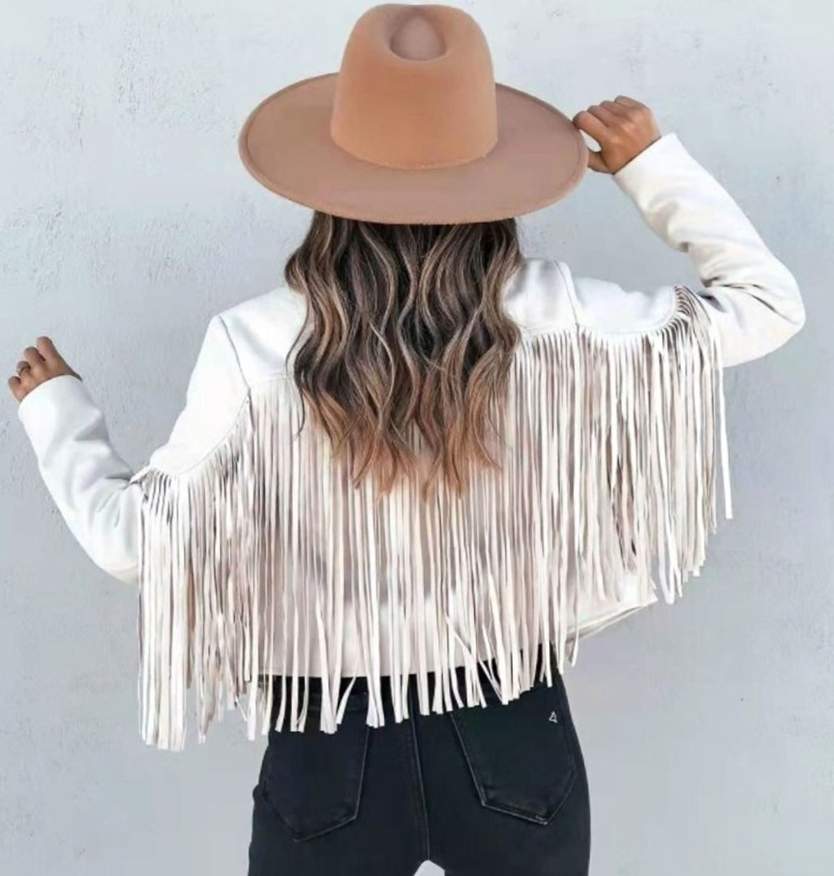 Primrose | Fringed Suede Cropped Moto Leather Jacket
