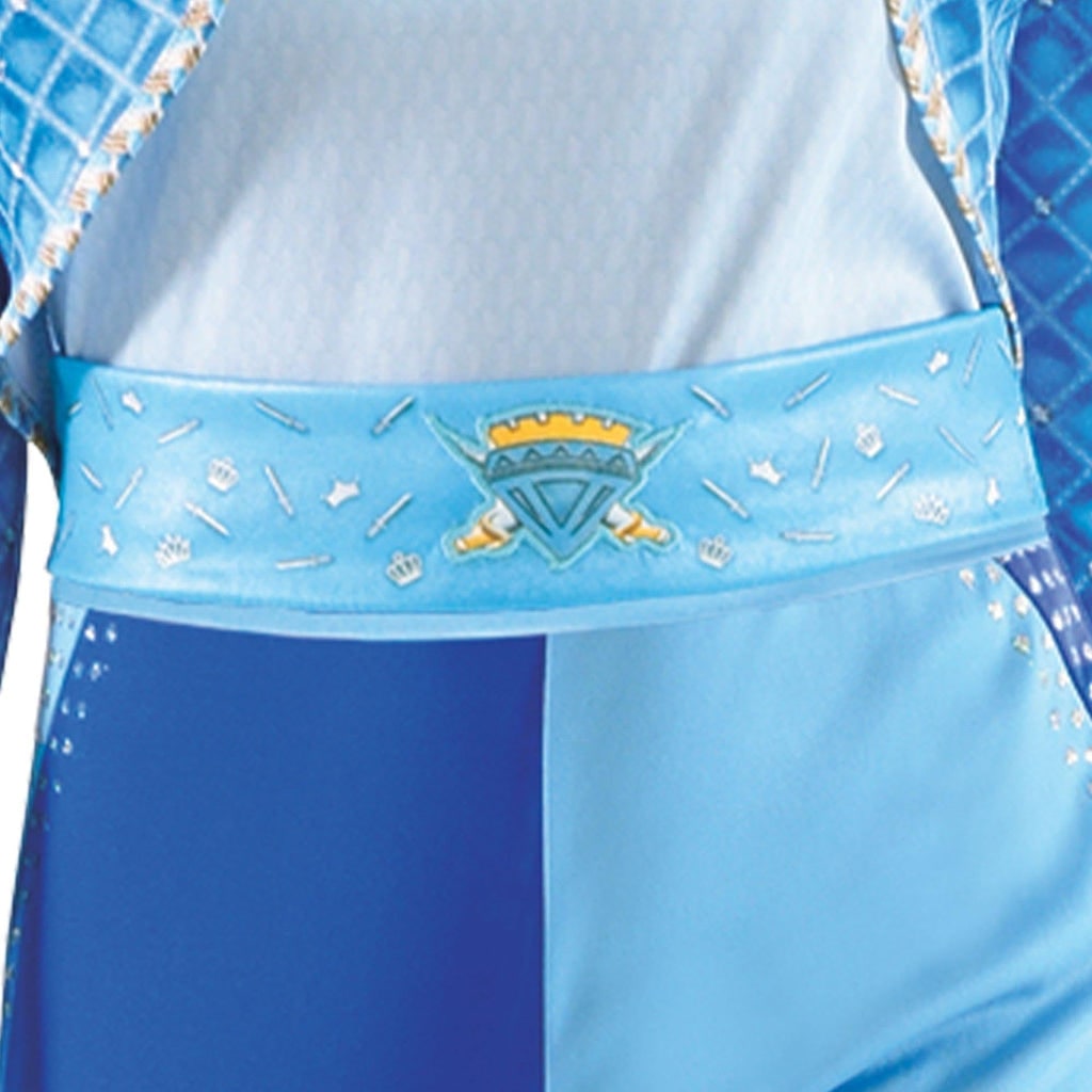 Women's Halloween Cosplay Costume with Blue Character Jacket, Pants and Choker
