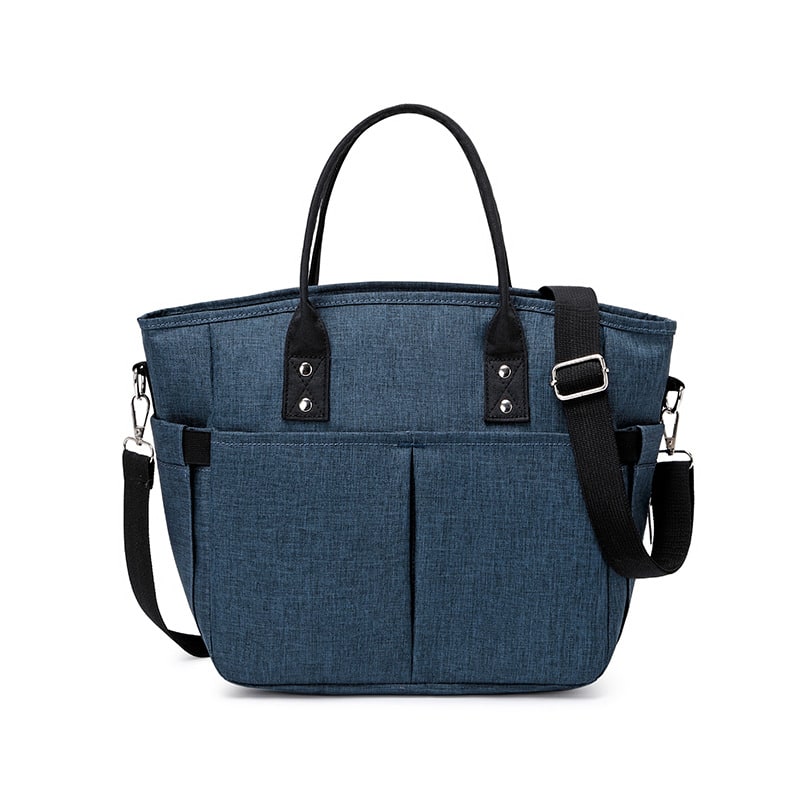 Women's Insulated Lunch Box Bento Bag with Adjustable Shoulder Strap and Dual Handles Pouch