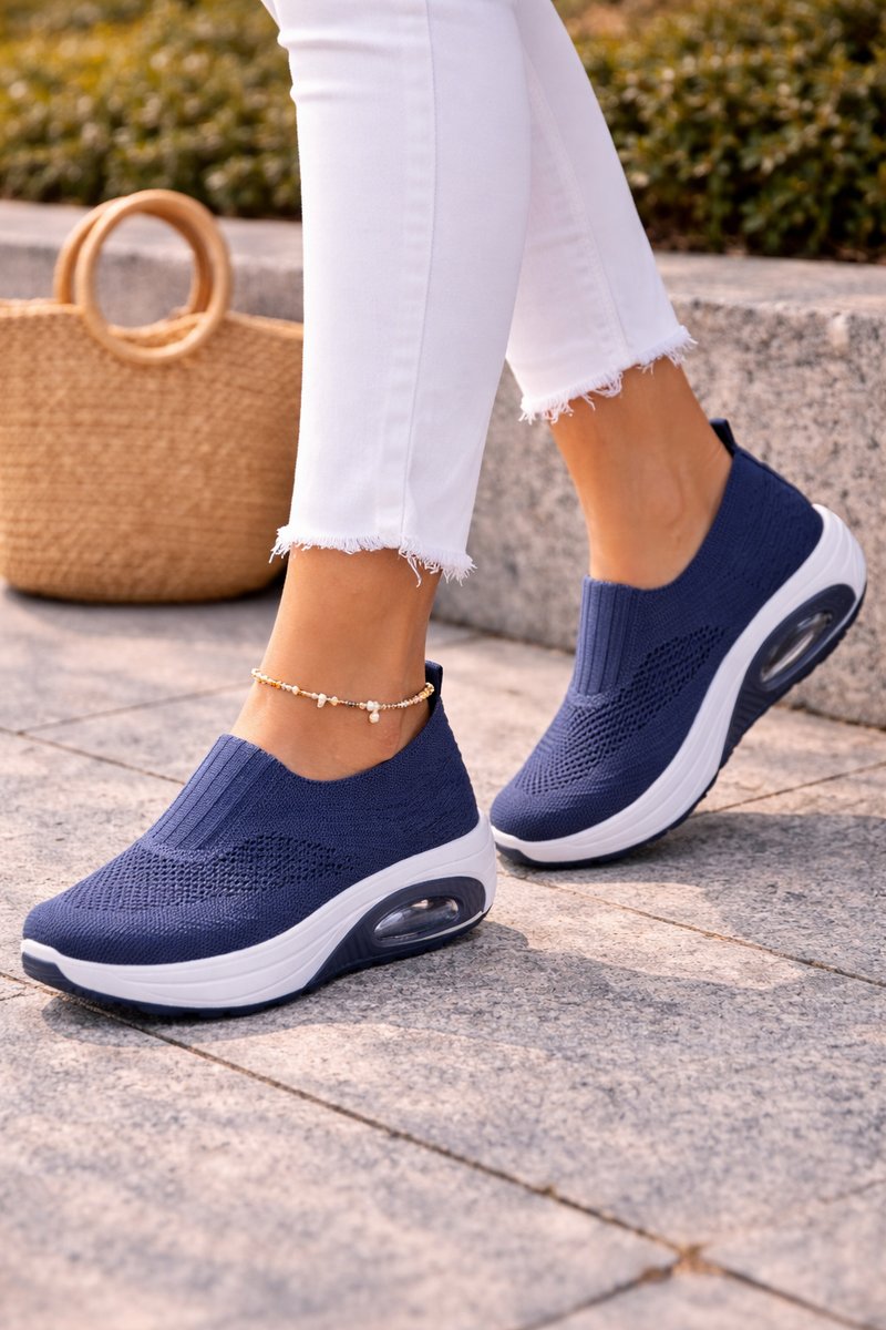 Luna | Women's Knit Slip-On Air-Cushion Walking Sneaker Boots