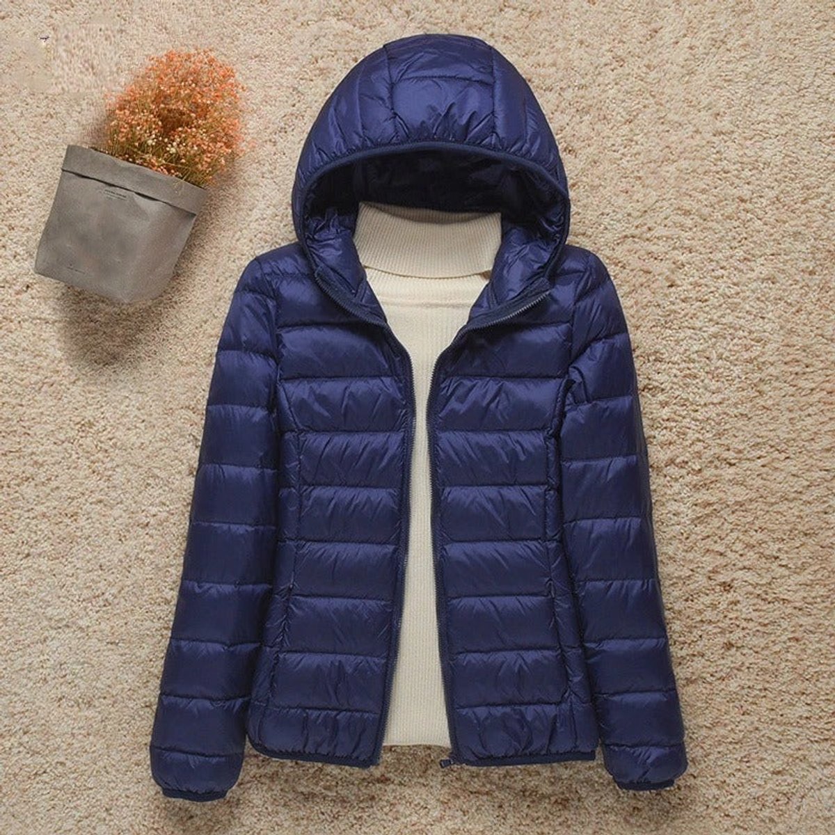 Nell | Lightweight Hooded Packable Down Plus Size Puffer Jacket