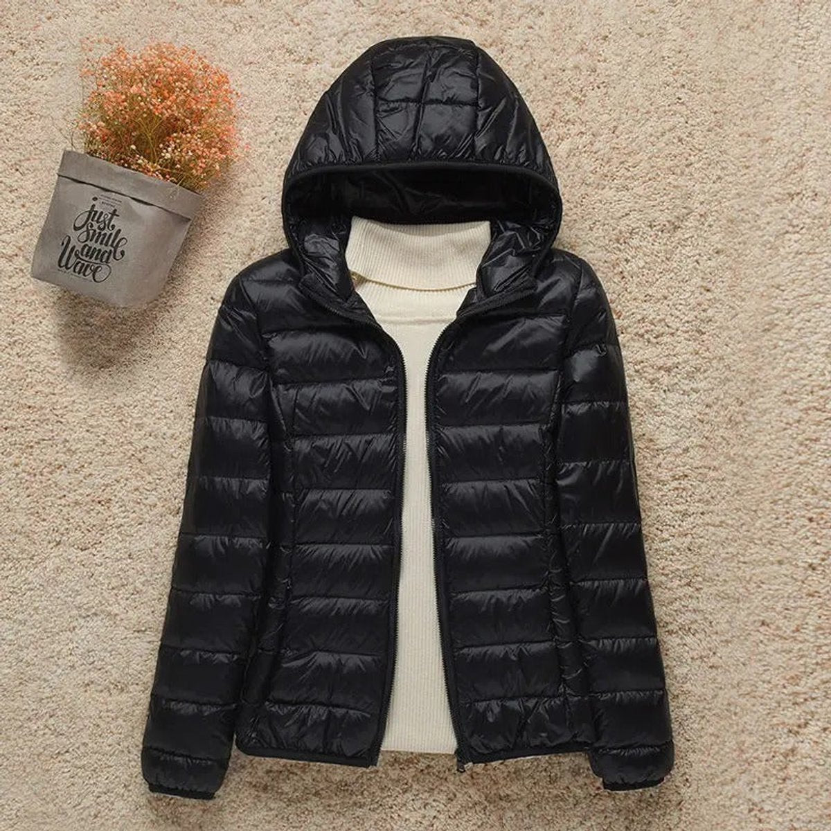 Nell | Lightweight Hooded Packable Down Plus Size Puffer Jacket