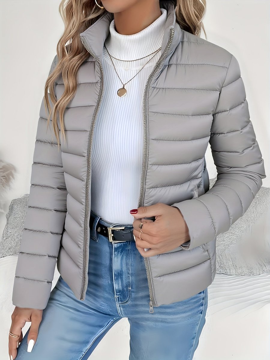 Nadira | Lightweight Stand Collar Quilted Jacket