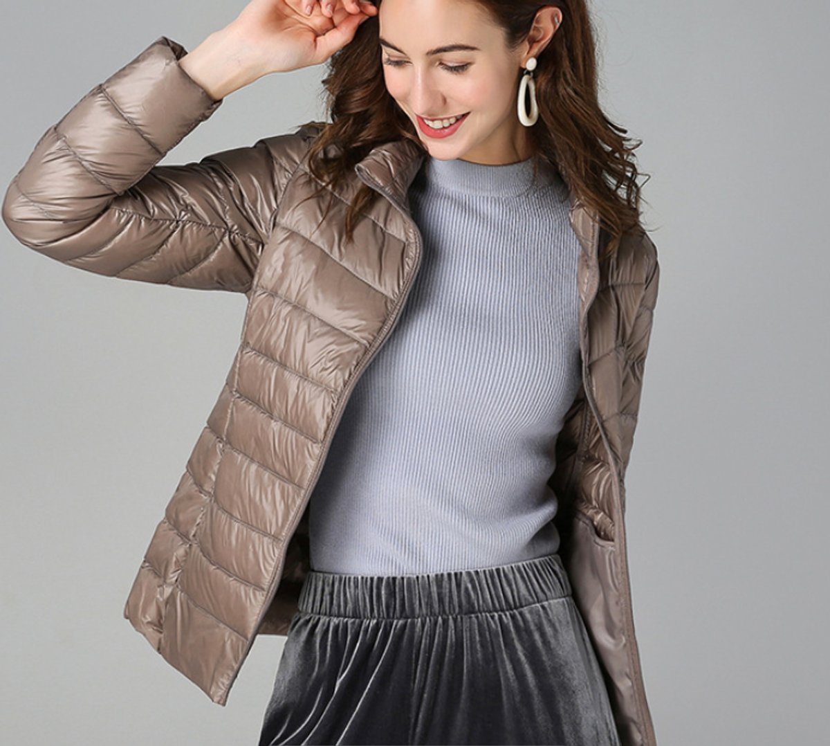 Nadira | Lightweight Stand Collar Quilted Jacket