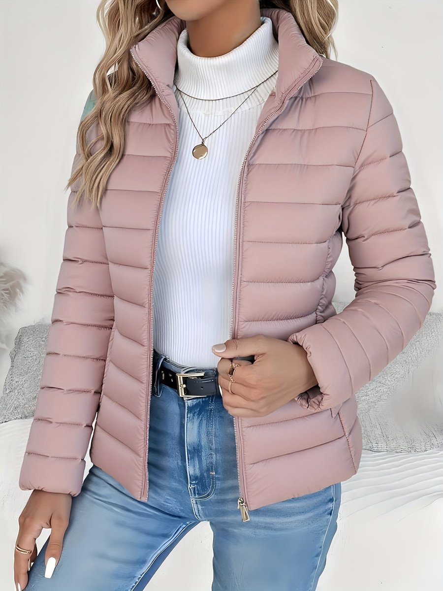 Nadira | Lightweight Stand Collar Quilted Jacket