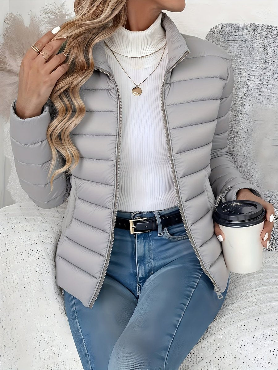 Nadira | Lightweight Stand Collar Quilted Jacket