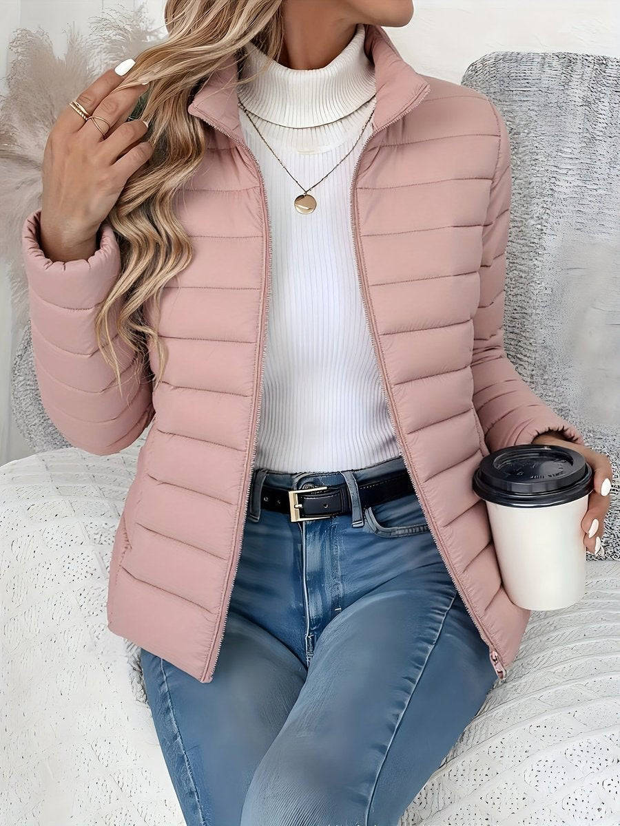 Nadira | Lightweight Stand Collar Quilted Jacket