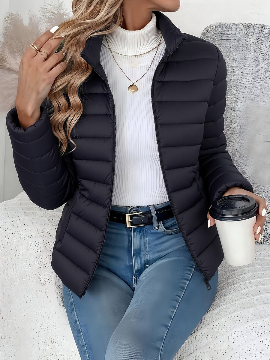 Nadira | Lightweight Stand Collar Quilted Jacket