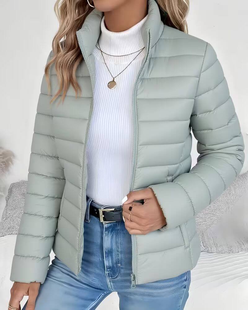 Beatrice | Lightweight Quilted Stand Collar Puffer Jacket