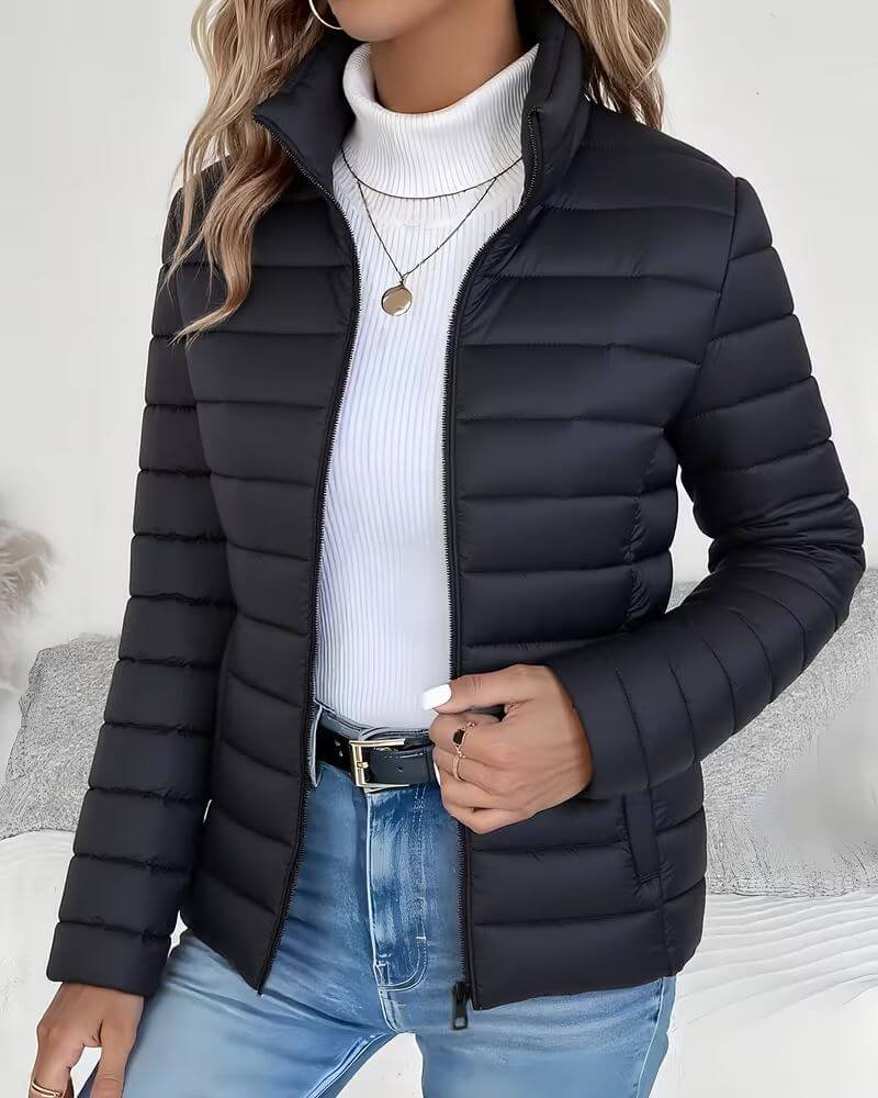 Beatrice | Lightweight Quilted Stand Collar Puffer Jacket