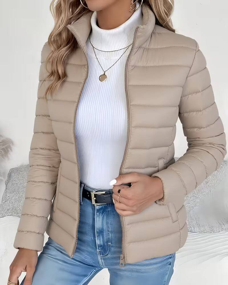 Beatrice | Lightweight Quilted Stand Collar Puffer Jacket