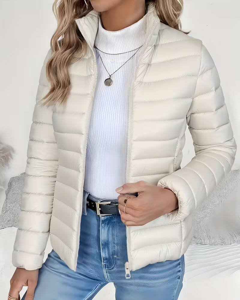 Beatrice | Lightweight Quilted Stand Collar Puffer Jacket