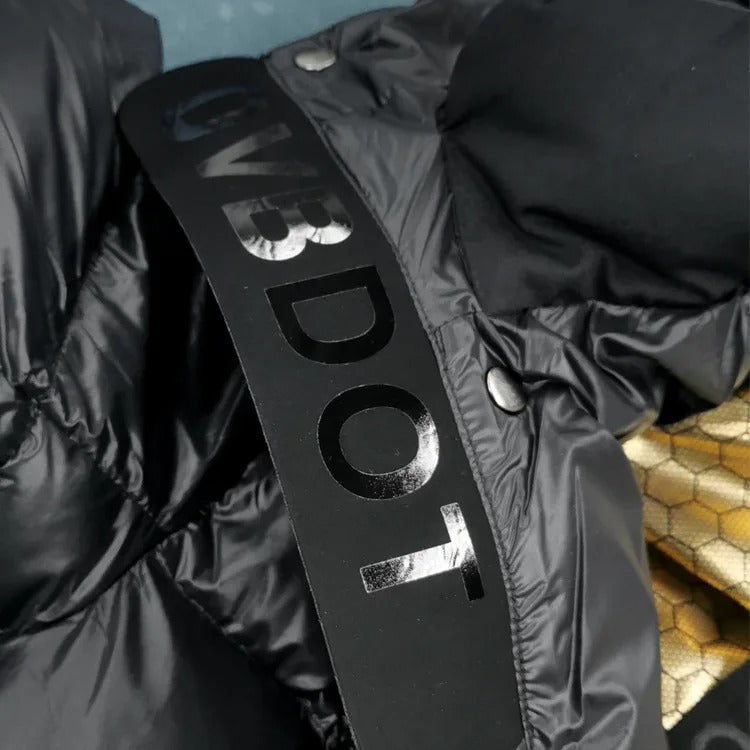 Women's Long Black Puffer Jacket with Hood Water-Resistant Quilted Winter Coat
