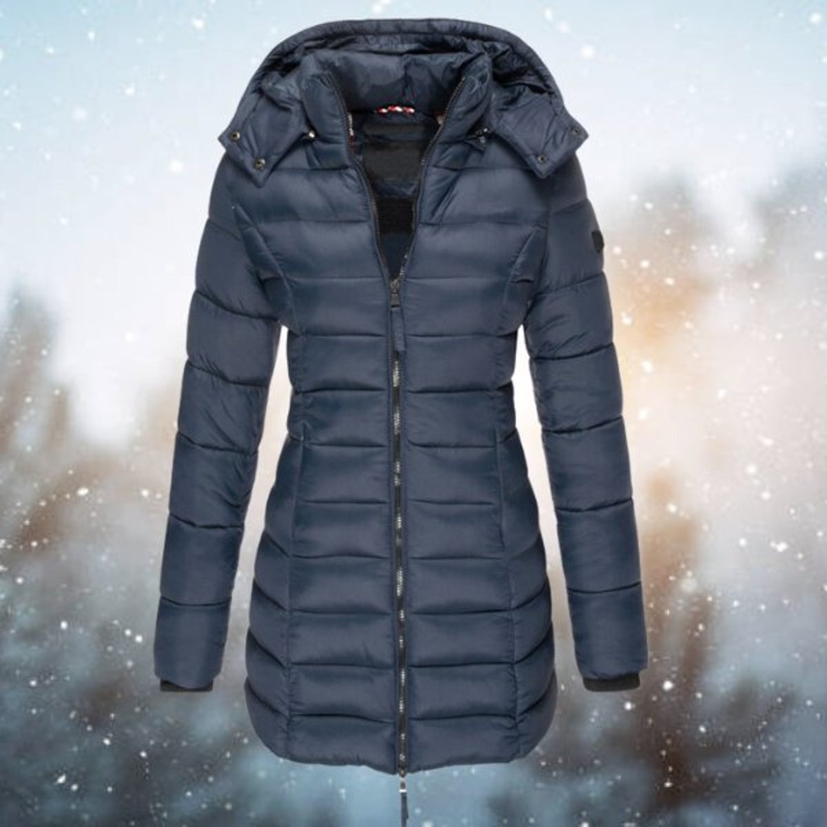 Ottilie | Long Hooded Quilted Padded Puffer Jacket