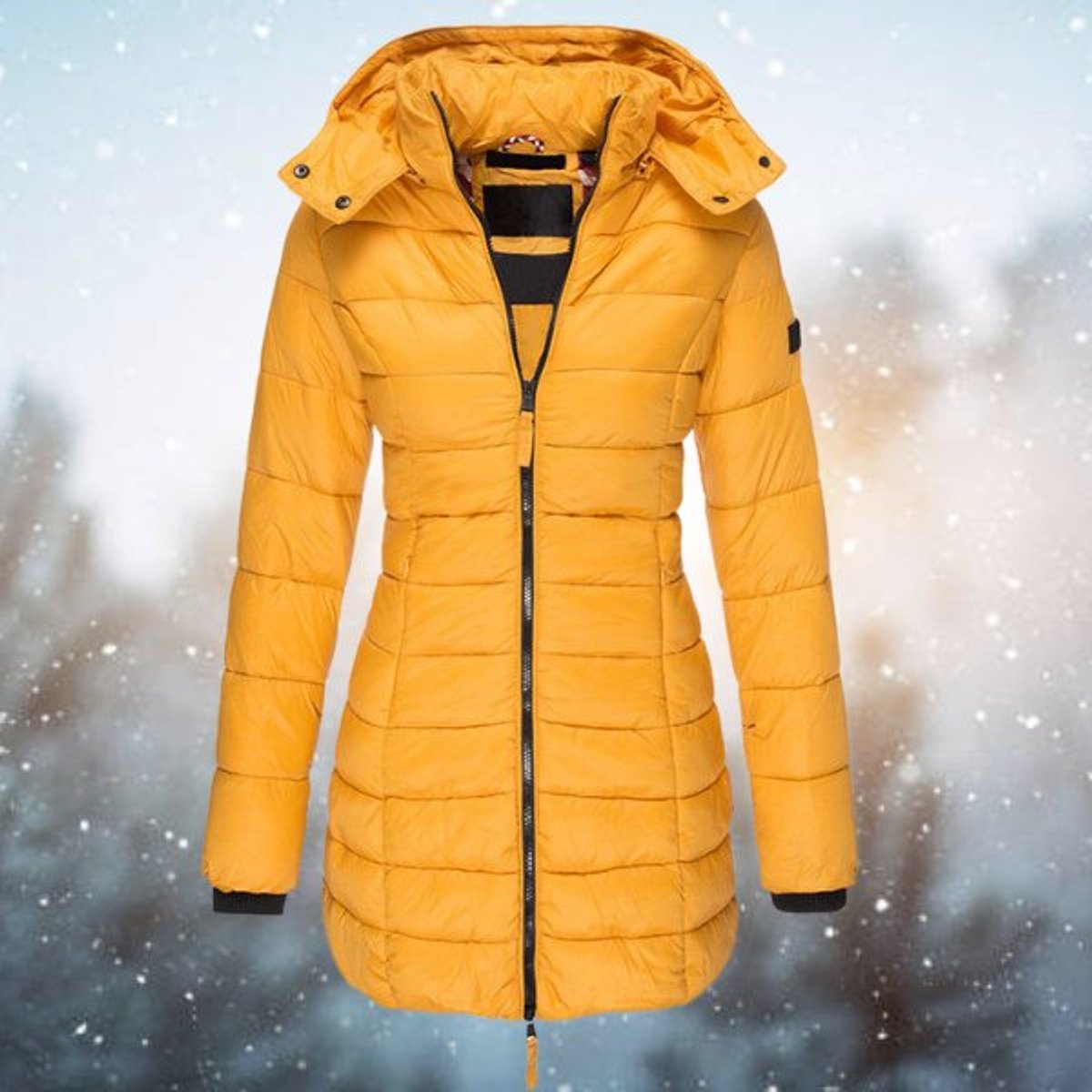 Ottilie | Long Hooded Quilted Padded Puffer Jacket