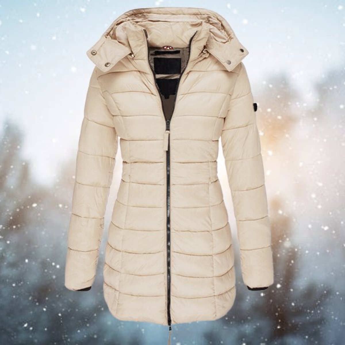 Ottilie | Long Hooded Quilted Padded Puffer Jacket
