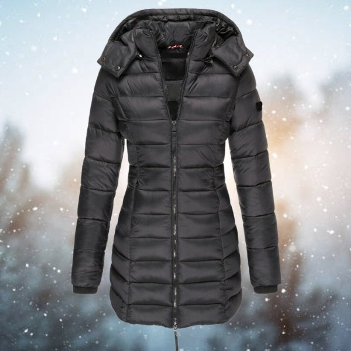 Ottilie | Long Hooded Quilted Padded Puffer Jacket