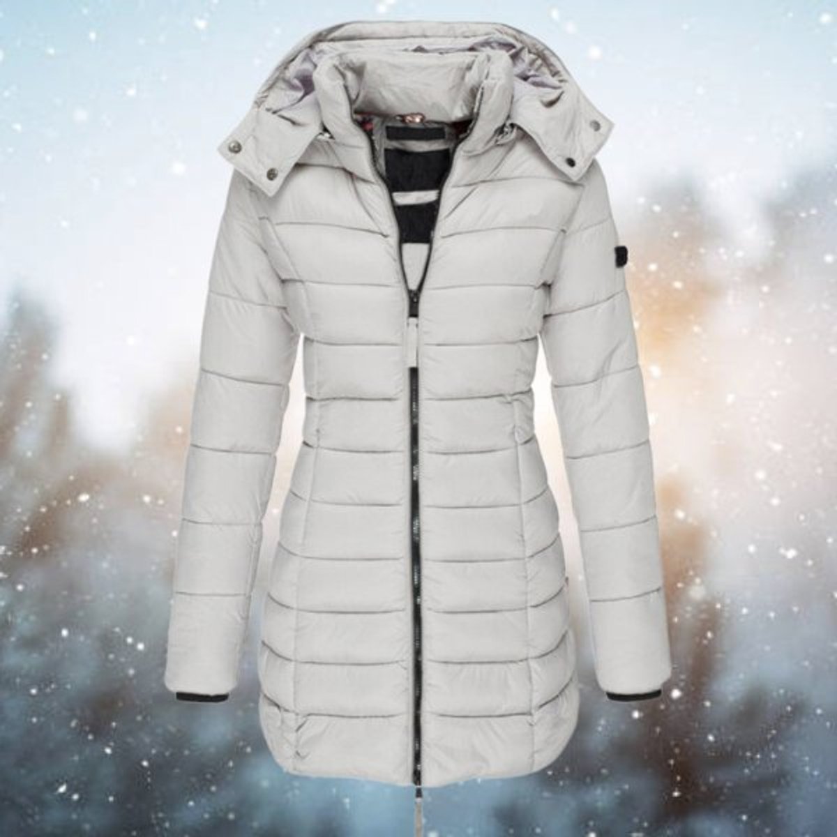 Ottilie | Long Hooded Quilted Padded Puffer Jacket