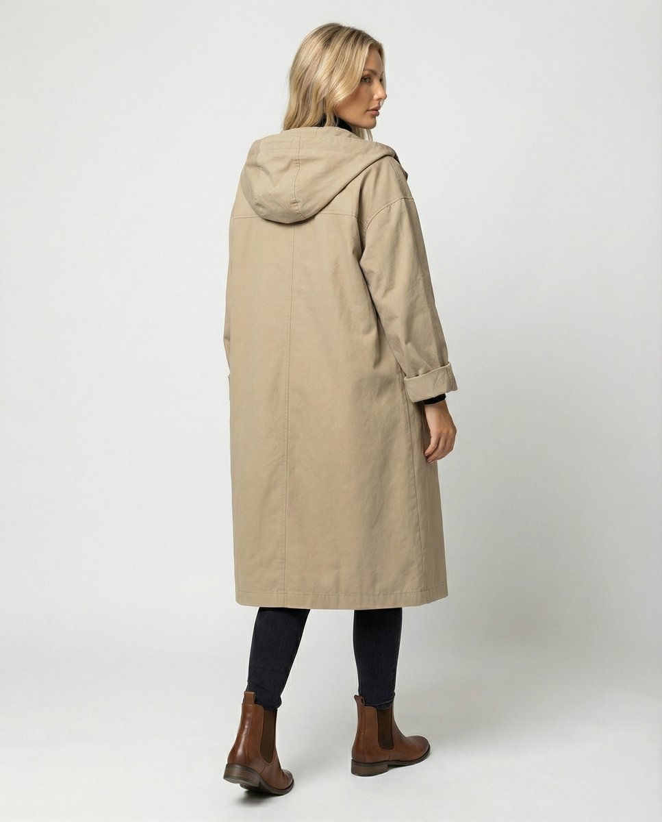 Josephine | Long Waterproof Windproof Hooded Trench Coat